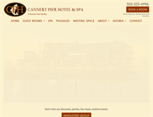 Tablet Screenshot of cannerypierhotel.com